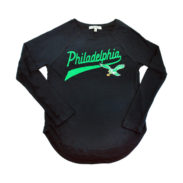 Junk Food Philadelphia Eagles Women's Black Super Soft Thermal Long Sleeve T-Shirt Size: Medium