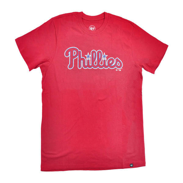  Majestic Philadelphia Phillies Red Wordmark T-Shirt