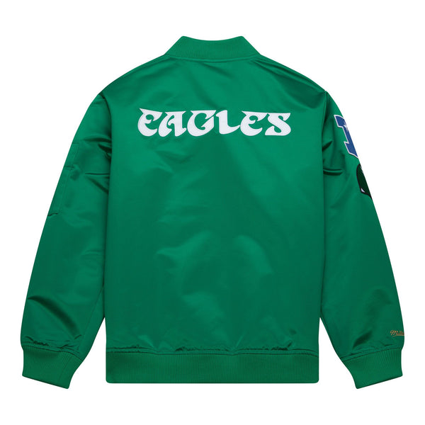 Mitchell and ness eagles satin jacket best sale